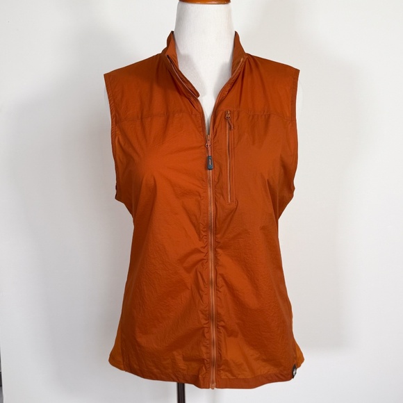REI co-op Women's Large Outdoor Hiking zip up Vest in burnt orange Stretch Nylon - Picture 8 of 12